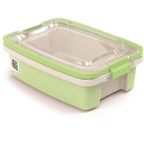 Caixa Gran Box com Alça e Trava 1,5L - Poa Verde - Plasútil Menor preço em Caixa Gran Box com Alça e Trava 1,5L - Poa Verde - Plasútil