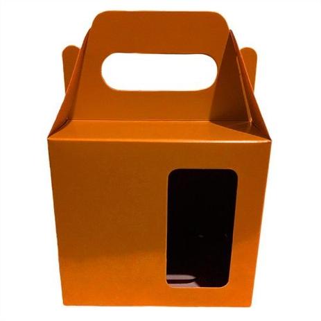 Caixa Laranja Com Brilho, Com Alça  e Com Janela Para Embalar Caneca de 325ml (PH008) - 100 Unidades - Shopvirtua3000 original é boa?