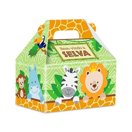 Caixa Maleta Bem-Vindo à Selva 08 unidades Junco - Festabox é boa?
