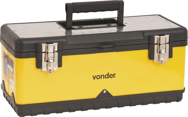 Caixa metálica para ferramentas baú 505x245x225mm com bandeja cmv0500 - Vonder Menor preço em Caixa metálica para ferramentas baú 505x245x225mm com bandeja cmv0500 - Vonder