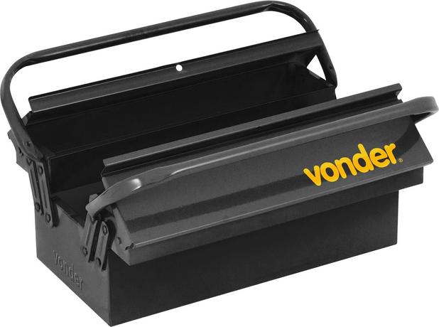 Caixa metálica para ferramentas sanfonada 400x200x210mm 5 gavetas - Vonder Menor preço em Caixa metálica para ferramentas sanfonada 400x200x210mm 5 gavetas - Vonder