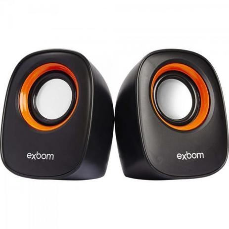 Caixa Multimídia 2.0 5W RMS CS-89 Preta/Laranja EXBOM Menor preço em Caixa Multimídia 2.0 5W RMS CS-89 Preta/Laranja EXBOM
