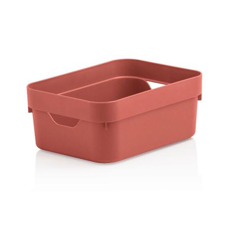 Caixa organizadora 2L plástico terracota Cube mini Ou Menor preço em Caixa organizadora 2L plástico terracota Cube mini Ou