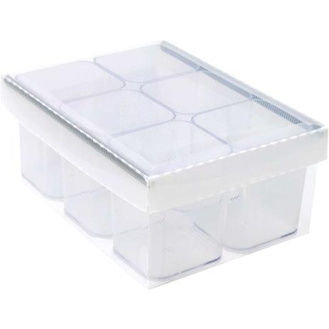 Caixa Organizadora C/06 Divisorias Cristal - Dello Menor preço em Caixa Organizadora C/06 Divisorias Cristal - Dello