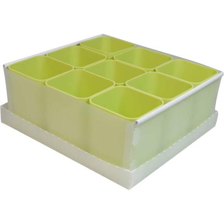 Caixa Organizadora C/09 Divisorias Verde Pistache - Dello Menor preço em Caixa Organizadora C/09 Divisorias Verde Pistache - Dello