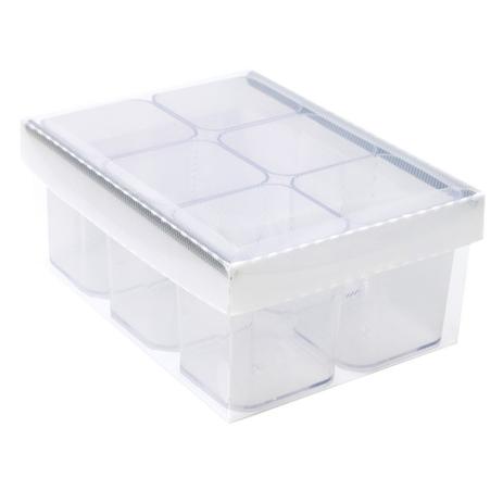 Caixa Organizadora C/6 Porta Objetos Cristal - Dello Menor preço em Caixa Organizadora C/6 Porta Objetos Cristal - Dello