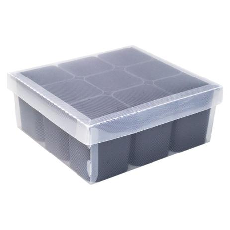Caixa Organizadora C/9 Porta Objetos Preto - Dello Menor preço em Caixa Organizadora C/9 Porta Objetos Preto - Dello