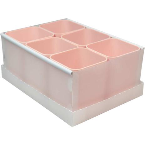 Caixa Organizadora C06 Divisorias Rosa - Dello Menor preço em Caixa Organizadora C06 Divisorias Rosa - Dello