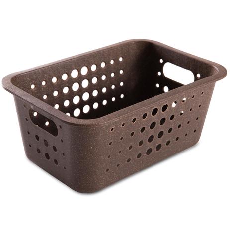 Caixa Organizadora Cesto Plástico Eco 5l Organização Closet Madeira - Ou Menor preço em Caixa Organizadora Cesto Plástico Eco 5l Organização Closet Madeira - Ou