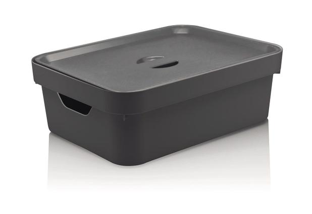 Caixa Organizadora Chumbo Cube M Com Tampa - OU Menor preço em Caixa Organizadora Chumbo Cube M Com Tampa - OU