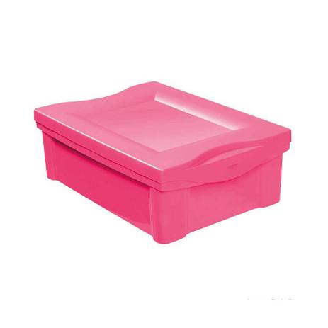 Caixa organizadora com tampa 13,5L plástico rosa Color Ordene é boa?