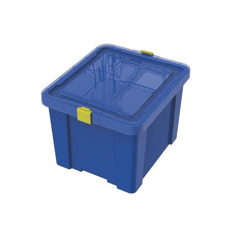 Caixa organizadora com tampa em plastico kids 30litros azul - Tramontina Menor preço em Caixa organizadora com tampa em plastico kids 30litros azul - Tramontina