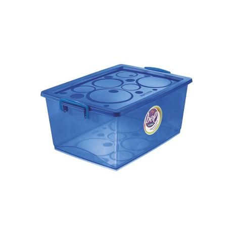 Caixa Organizadora com Trava Bel Azul 30 Litros - Ordene Menor preço em Caixa Organizadora com Trava Bel Azul 30 Litros - Ordene