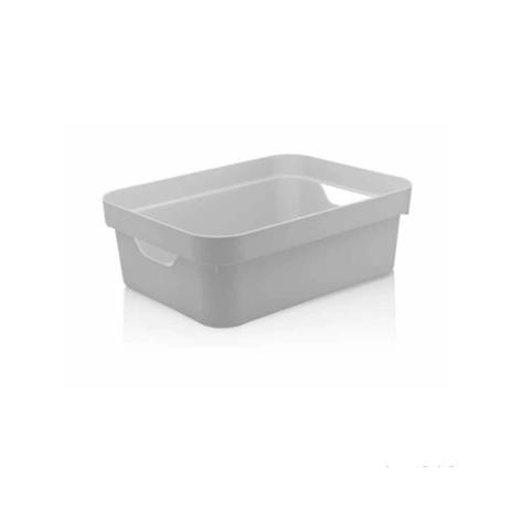 Caixa organizadora Cube 10,5L média branco OU Menor preço em Caixa organizadora Cube 10,5L média branco OU