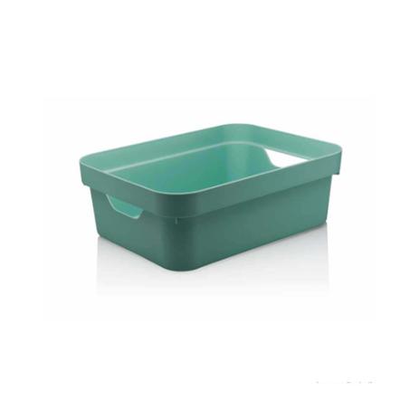Caixa organizadora Cube 10,5L média verde menta OU Menor preço em Caixa organizadora Cube 10,5L média verde menta OU
