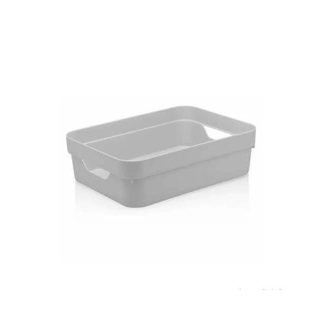 Caixa organizadora Cube 16L grande baixa branco OU Menor preço em Caixa organizadora Cube 16L grande baixa branco OU