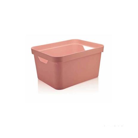Caixa organizadora Cube 32L grande rosa quartz OU Menor preço em Caixa organizadora Cube 32L grande rosa quartz OU