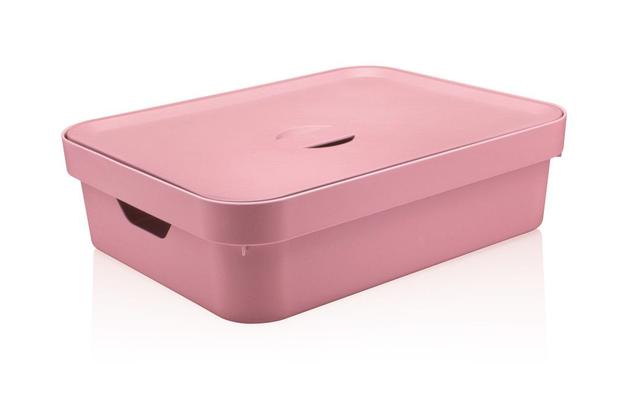 Caixa Organizadora Cube Grande Baixa com Tampa 16l CC 550 OU - Martiplast - Rosa Menor preço em Caixa Organizadora Cube Grande Baixa com Tampa 16l CC 550 OU - Martiplast - Rosa