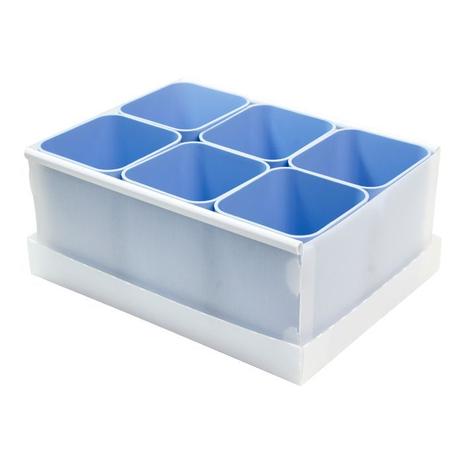 Caixa Organizadora de Objetos Dello C/ 6 Porta Objetos Azul Claro 2193-B Menor preço em Caixa Organizadora de Objetos Dello C/ 6 Porta Objetos Azul Claro 2193-B