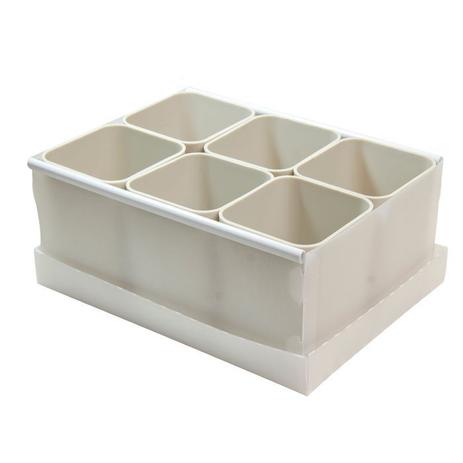 Caixa Organizadora de Objetos Dello C/ 6 Porta Objetos Cinza 2193-G Menor preço em Caixa Organizadora de Objetos Dello C/ 6 Porta Objetos Cinza 2193-G