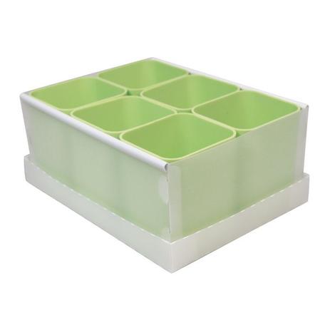 Caixa Organizadora de Objetos Dello C/ 6 Porta Objetos Verde Pistache 2193-V Menor preço em Caixa Organizadora de Objetos Dello C/ 6 Porta Objetos Verde Pistache 2193-V