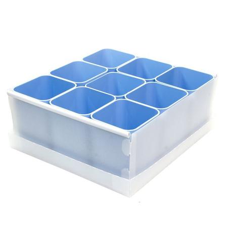 Caixa Organizadora de Objetos Dello C/ 9 Porta Objetos Azul Claro 2194-B Menor preço em Caixa Organizadora de Objetos Dello C/ 9 Porta Objetos Azul Claro 2194-B