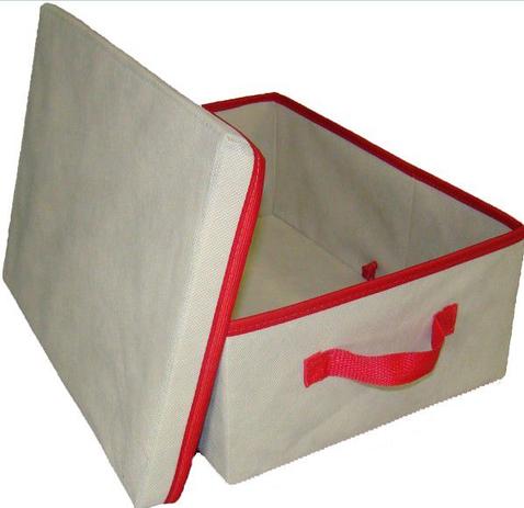 Caixa organizadora de Tecido OrganiBox c/ Alça e Tampa de 28x15x38cm Menor preço em Caixa organizadora de Tecido OrganiBox c/ Alça e Tampa de 28x15x38cm