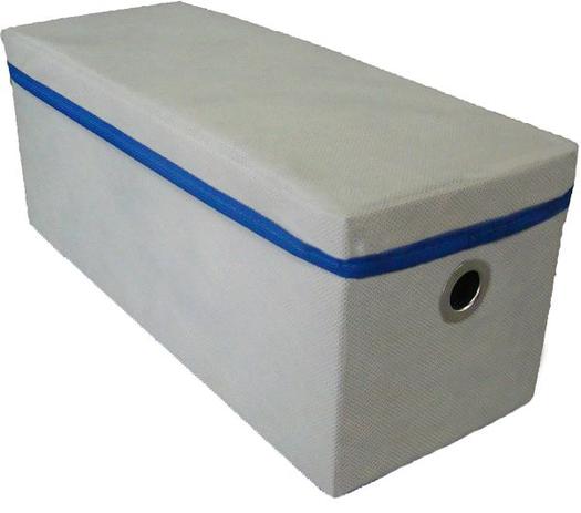 Caixa organizadora de Tecido OrganiBox c/ Ilhós e Tampa de 14x15x38cm Menor preço em Caixa organizadora de Tecido OrganiBox c/ Ilhós e Tampa de 14x15x38cm