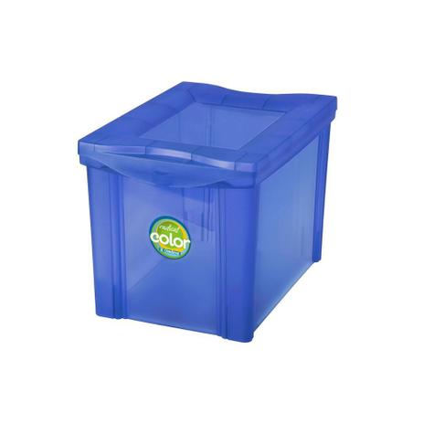 Caixa Organizadora em Polipropileno Radical Color Azul 30 Litros - Ordene Menor preço em Caixa Organizadora em Polipropileno Radical Color Azul 30 Litros - Ordene