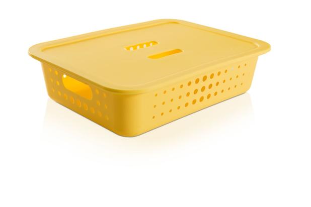 Caixa Organizadora G Baixa Com Tampa Amarelo Fechado - OUCO 540 AMF - Ou é boa?