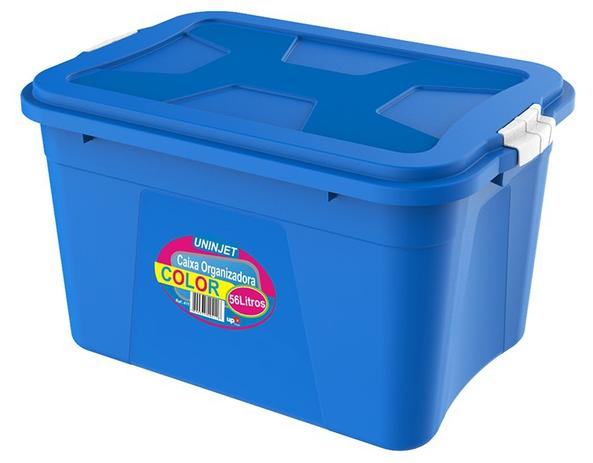 Caixa organizadora gg 56 litros azul uninjet 411 Menor preço em Caixa organizadora gg 56 litros azul uninjet 411