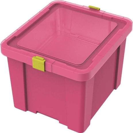 Caixa Organizadora Kids 30 litros Rosa - Tramontina Menor preço em Caixa Organizadora Kids 30 litros Rosa - Tramontina