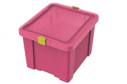 Caixa Organizadora Kids 30L Rosa BASIC Tramontina Menor preço em Caixa Organizadora Kids 30L Rosa BASIC Tramontina