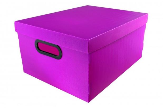 Caixa Organizadora Linho Média Rosa 20L - Dello Menor preço em Caixa Organizadora Linho Média Rosa 20L - Dello
