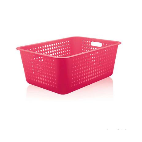 Caixa organizadora maxi rosa OU Menor preço em Caixa organizadora maxi rosa OU