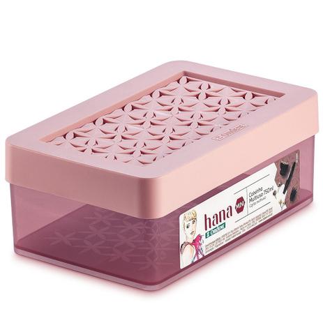Caixa Organizadora Mini 750ml Multiuso Rosa Hana Ordene Menor preço em Caixa Organizadora Mini 750ml Multiuso Rosa Hana Ordene