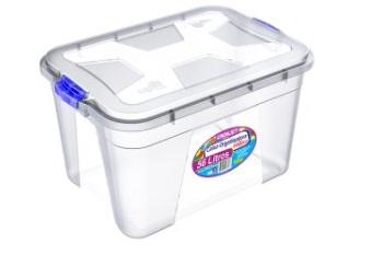 Caixa organizadora multiuso 56 l g transparente - Uninjet Menor preço em Caixa organizadora multiuso 56 l g transparente - Uninjet