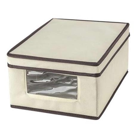 Caixa Organizadora Ordene Creme com Visor e Tampa 25x33x15cm Menor preço em Caixa Organizadora Ordene Creme com Visor e Tampa 25x33x15cm