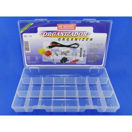 Caixa Organizadora Plástica com divisória 33,6cm X 18,3cm X 4,6cm São Bernardo Menor preço em Caixa Organizadora Plástica com divisória 33,6cm X 18,3cm X 4,6cm São Bernardo