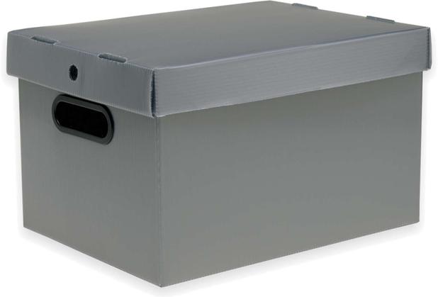 Caixa Organizadora Prontobox Prata 440X320X260 GD Polycart Menor preço em Caixa Organizadora Prontobox Prata 440X320X260 GD Polycart