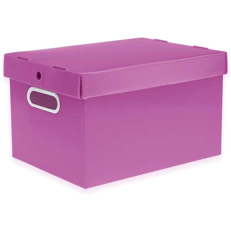 Caixa Organizadora Prontobox Rosa 360X265X230 MD - Polycart Menor preço em Caixa Organizadora Prontobox Rosa 360X265X230 MD - Polycart