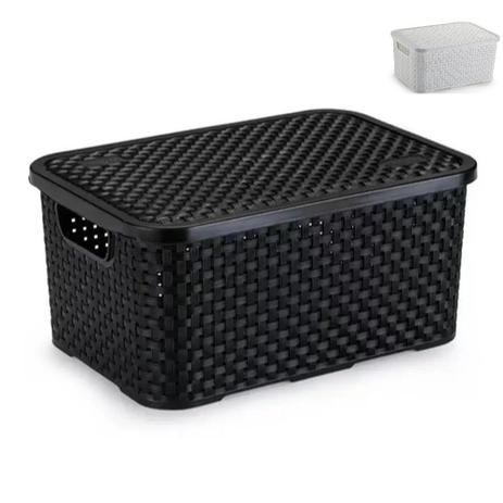 Caixa Organizadora Rattan Cesto Empilhável 27L Grande - NM é boa?