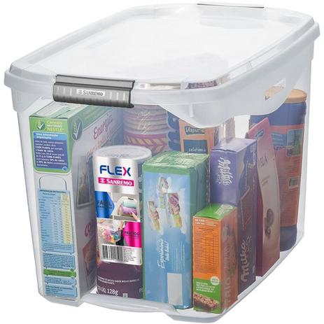 Caixa Organizadora Sanremo Flex SR951 36 Litros Transparente Menor preço em Caixa Organizadora Sanremo Flex SR951 36 Litros Transparente