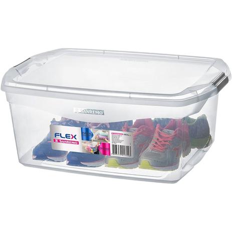 Caixa Organizadora Sanremo Flex SR961 48 Litros Transparente Menor preço em Caixa Organizadora Sanremo Flex SR961 48 Litros Transparente