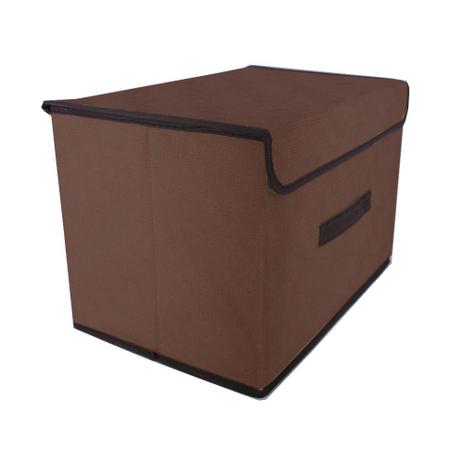 Caixa Organizadora Tnt Dobrável Multiuso Marrom 37x24x24cm - Fwb Menor preço em Caixa Organizadora Tnt Dobrável Multiuso Marrom 37x24x24cm - Fwb