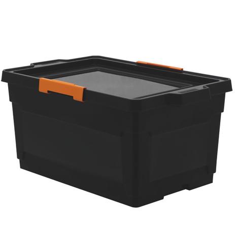 Caixa Organizadora Tramontina T-Force 60L com Rodas em Polipropileno Preto Menor preço em Caixa Organizadora Tramontina T-Force 60L com Rodas em Polipropileno Preto