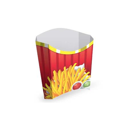 Caixa para Batata Frita Grande - 8 unidades - Aluá festas Menor preço em Caixa para Batata Frita Grande - 8 unidades - Aluá festas