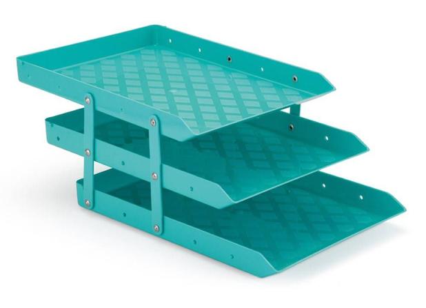Caixa Para Correspondência Tripla Articulável Acrílico Turquesa Waleu Menor preço em Caixa Para Correspondência Tripla Articulável Acrílico Turquesa Waleu