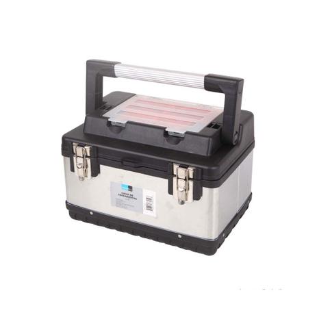 Caixa para ferramentas de aço inoxidável com 1 bandeja 15” Novipro Menor preço em Caixa para ferramentas de aço inoxidável com 1 bandeja 15” Novipro
