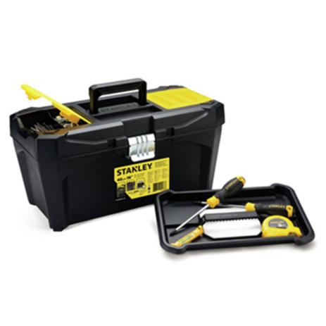 Caixa plástica de ferramentas 16” com fechos metálicos - Stanley Menor preço em Caixa plástica de ferramentas 16” com fechos metálicos - Stanley